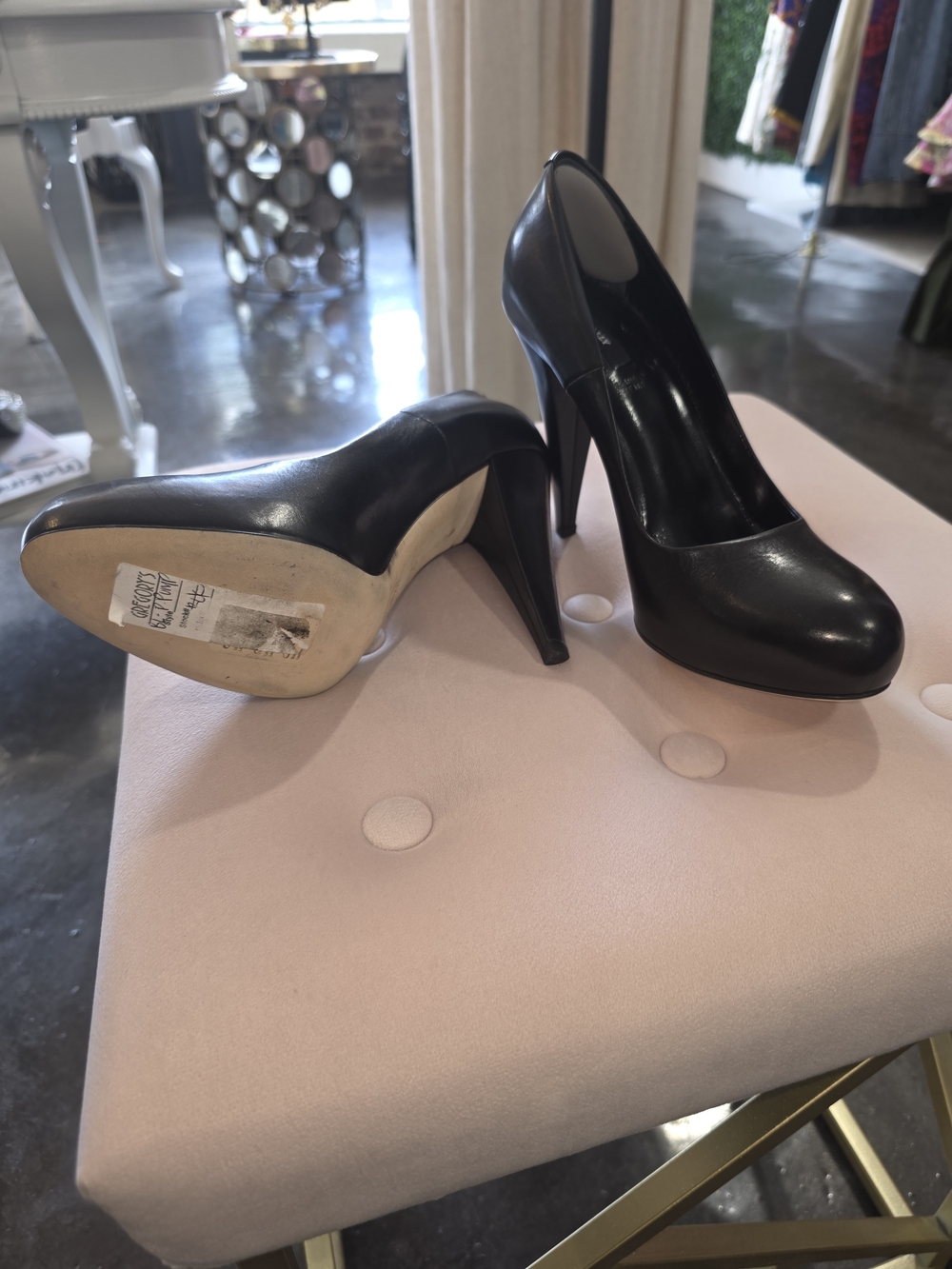 Bally Black Leather Platform Pumps - Women